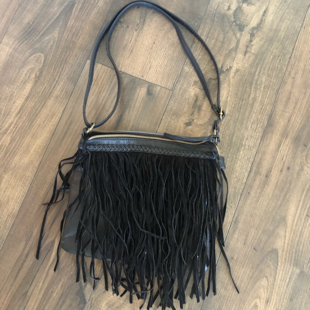 Fringe satchel purse